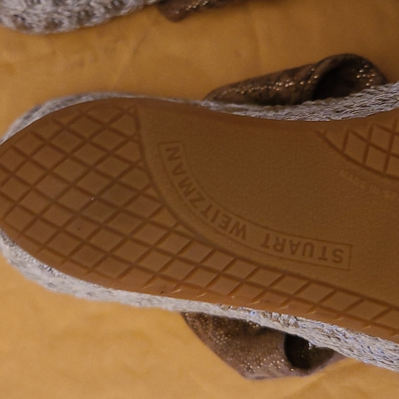 Stuart Weitzman Gold Wedges - Picture 6 of 9